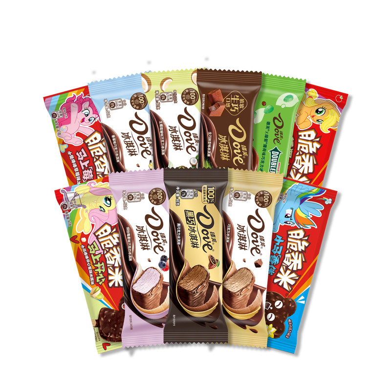 【拍7件更划算】德芙黑巧冰淇淋香草巧克力雪糕绿箭薄荷脆香米