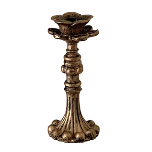 ins高级感复古金色烛台摆件拍照道具客厅餐桌氛围感蜡烛台座底座