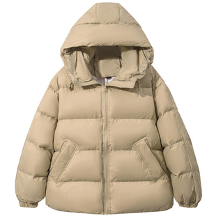 雅鹿旗舰店2025新款时尚羽绒服女加厚面包服宽松短款冬季女款外套