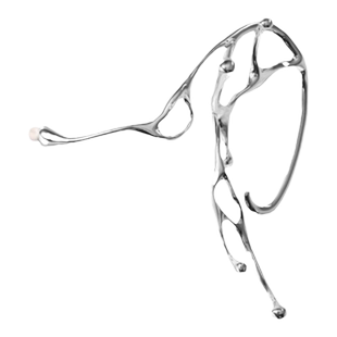 PEARLONA神经元系列巴洛克珍珠树突接收耳挂轻奢高级感耳骨夹气质