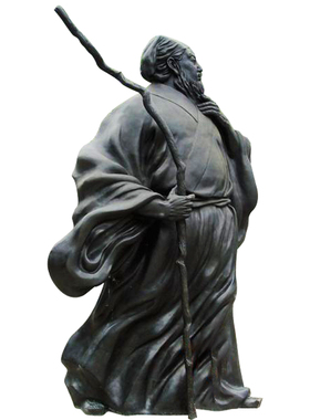 苏轼东坡居士校园文化名人铜雕像城市园林景观玻璃钢雕塑户外摆件