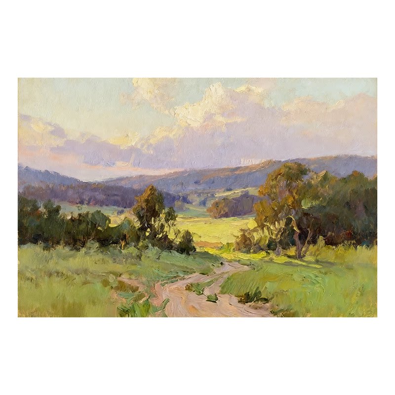 白鹿艺术纯手绘油画田园风景挂画