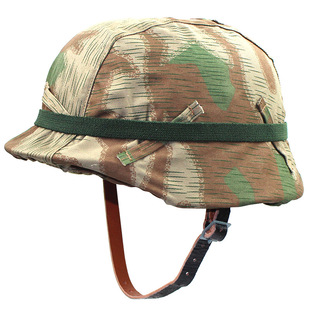 M35钢盔+原品裂片盔罩布+夜光猫眼带 二战经典三合一套装影视道具