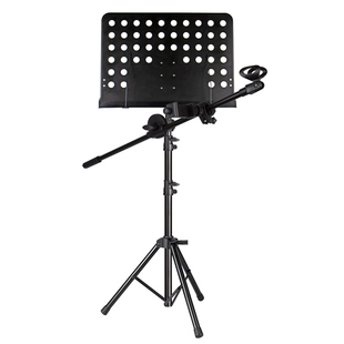 吉他弹唱乐谱架子话筒架一体专业直播手机夹可折叠落地麦克风支架
