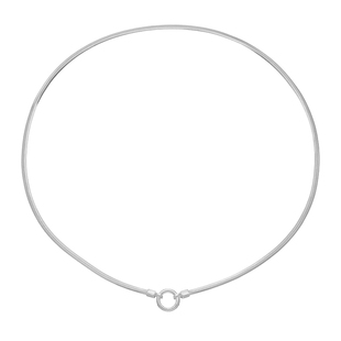 AHCHOO 静奢风S925纯银素链蛇骨链项链高级锁骨链玉石珍珠配链女