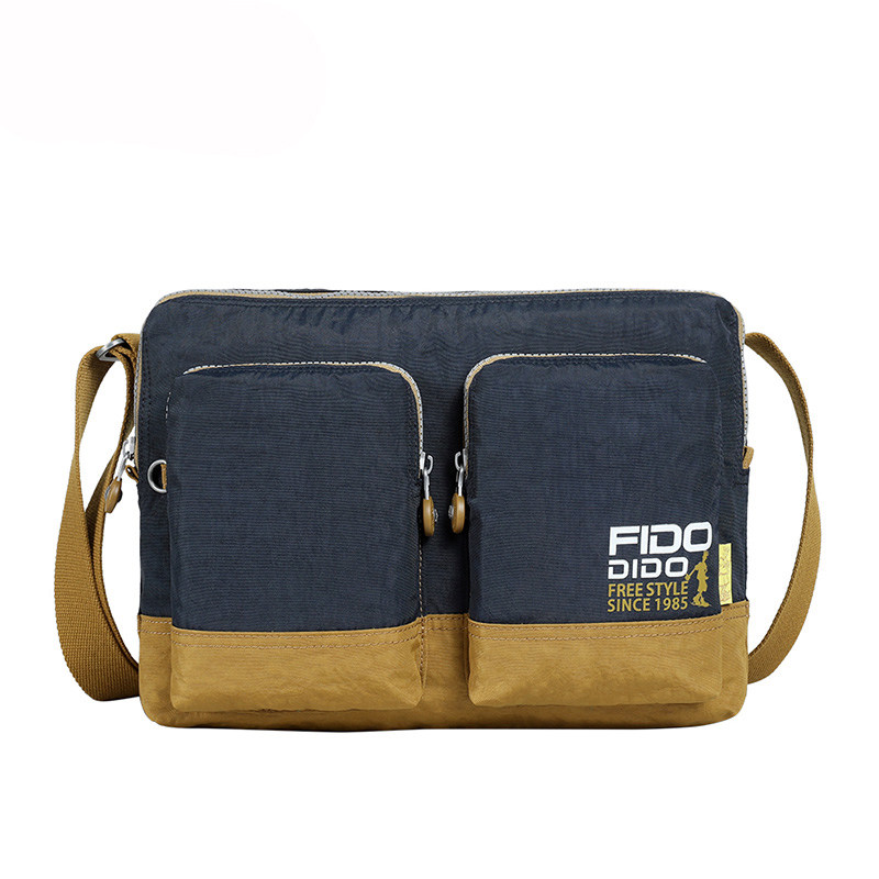 菲都狄都时尚新款男包户外运动单肩包邮差斜挎包进口牛津布包潮