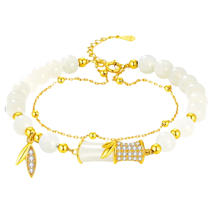 中国黄金央创生日礼物女生送女友女朋友闺蜜老婆实用礼品玉手链