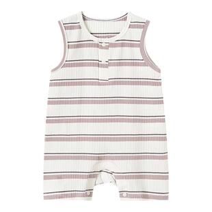 童泰婴儿无袖连体衣夏季宝宝薄款衣服儿童休闲外出男女童哈衣爬服