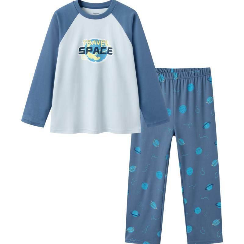 巴拉巴拉儿童睡衣套装小童大童2025春秋季新款男童家居服可外出甜