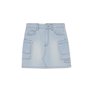 IT SJYP女装合身牛仔半身裙新款随性时尚工装短裙A字裙SC2020XM