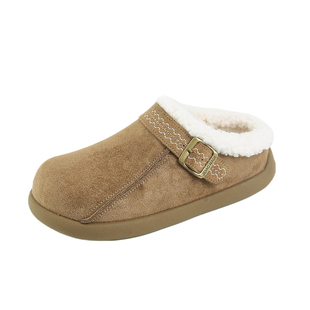 三福爆款厚底加绒勃肯鞋女2025新款冬季爆款保暖豆豆棉鞋子雪地靴