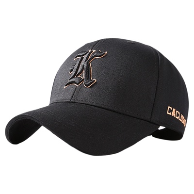CACUSS户外运动刺绣黑色鸭舌帽男