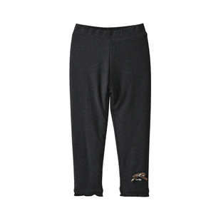 一条过冬 厚实夹棉儿童打底裤 女童纯色加厚保暖棉裤 中大童 冬款