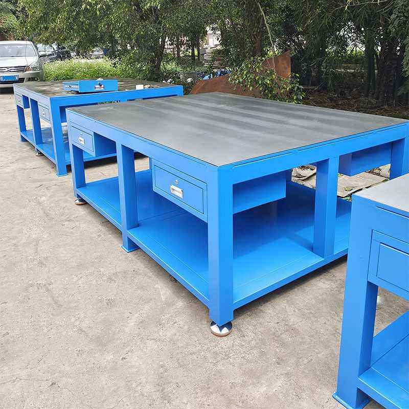 重型钳工车间模具钢板维模带飞桌子装配工作台虎钳工作台修边机台