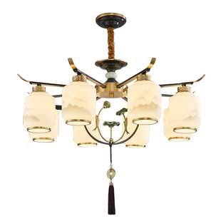 新中式吊灯客厅灯简约餐厅灯禅意中国风吸顶灯广州中山灯具全屋