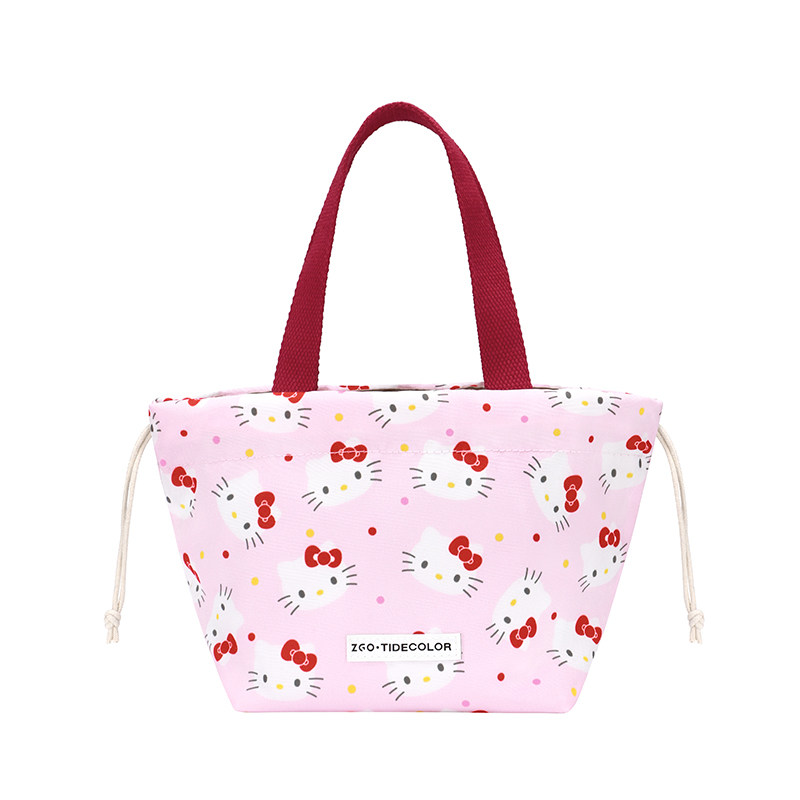 Hellokitty凯蒂猫小拎包风抽绳束口包学生上班族通勤便当袋饭盒袋