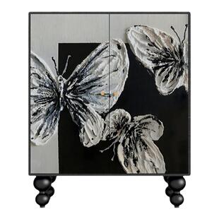 法式中古风高级感蝴蝶实木鞋柜门口家用收纳柜子靠墙楼道入户鞋柜