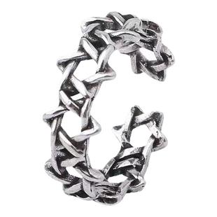 复古简约百搭做旧罗马数字戒指女韩版学生嘻哈ins潮开口食指指环