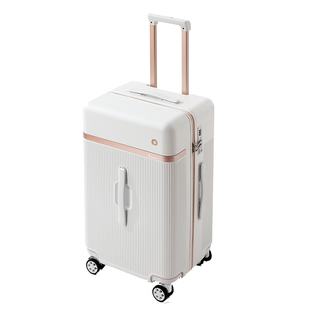 袋鼠纯pc材质行李箱静音万向轮加厚耐用28寸高颜值密码旅行皮箱24