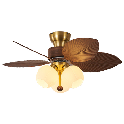 餐厅风扇灯吸顶客厅灯中古复古美式乡村吊扇灯一体静音变频护眼灯