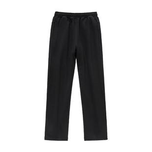 儿童加绒裤子男童一体绒冬季小学生加厚薄绒直筒裤女童藏蓝色校裤