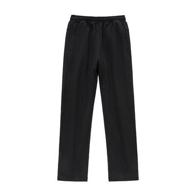 画窗长裤加绒加厚一体绒直筒裤子