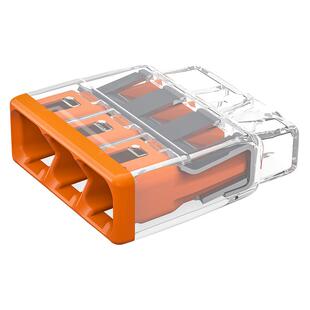 WAGO万可接线端子2773-403硬线专用接线器对接插拔式头快速并线器