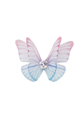 颈间立体蝴蝶隐形鱼线银扣锁骨链