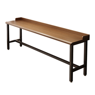 吧台桌实木长条桌子家用靠墙窄桌子酒吧台餐饮奶茶店商用高脚桌椅