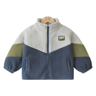 右欧童装男童奥粒绒外套女童棉服棉袄儿童棉衣立领开衫秋冬新款