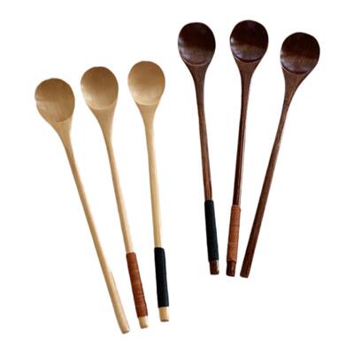 安木良品日式长柄搅拌勺调羹蜂蜜