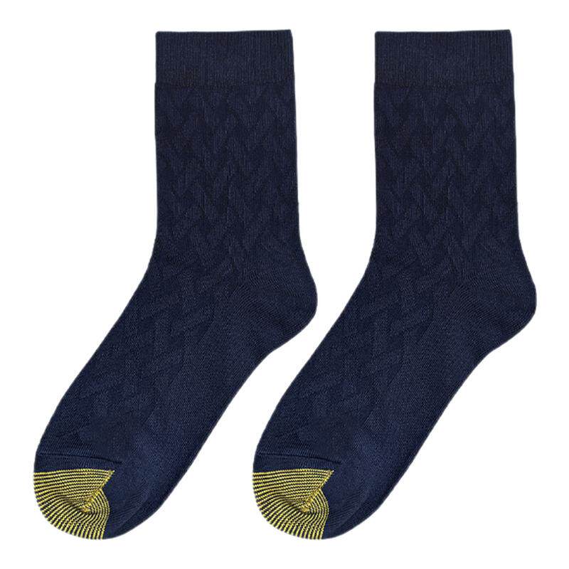 oceanwings Socks 男士春夏竹纤维中筒袜抗菌藏青商务休闲袜子男