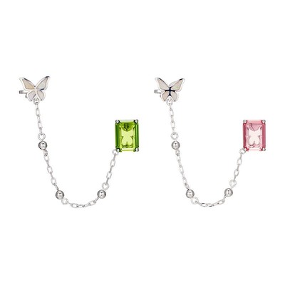 STUGAZI匿蝶蝴蝶耳钉连耳夹