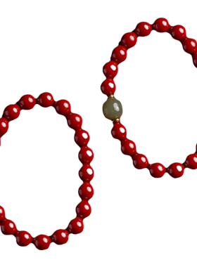 原矿朱砂手链女本命年正品手串