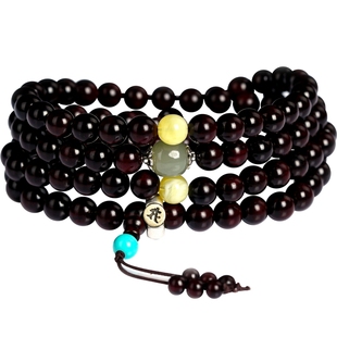 高端印度小叶紫檀手串108颗佛珠本命年手链男生手串生日礼物女士