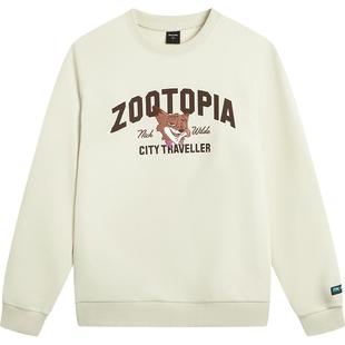 李宁|迪士尼疯狂动物城联名系列卫衣男士官方新款冬季休闲运动服