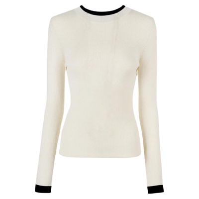 EVAOUXIU假两件羊毛套头衫女2025冬季新款修身半高领针织衫内搭女