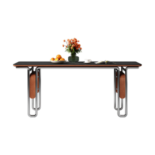 梵创 包豪斯长方形餐桌法式复古餐桌书桌两用一体现代简约饭桌椅