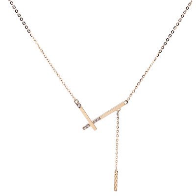 流苏立体K金项链颈链女打折促销