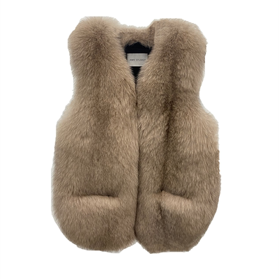 狐狸毛坎肩韩版年轻款皮草马甲