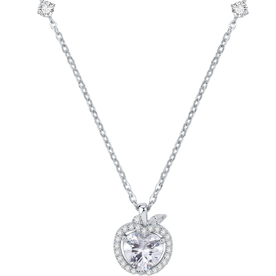 周六福铃间蜜果项链女苹果链坠S925银轻奢设计感本命年礼物送女友