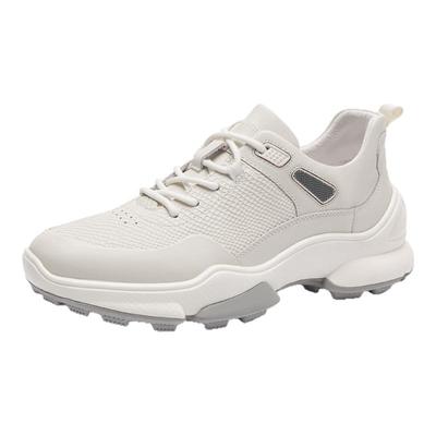 雅格狮丹牛皮男士防滑越野跑鞋