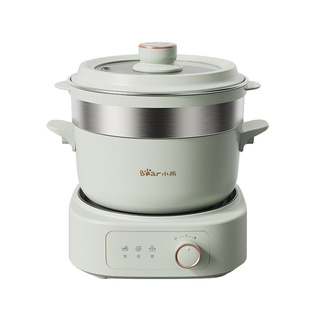 小熊分体式电煮锅家用宿舍多功能小型电火锅蒸煮电炒锅小火锅电锅