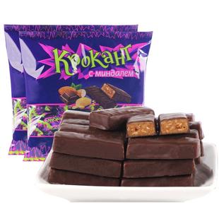 KDV俄罗斯紫皮糖进口食品小零食巧克力喜糖婚庆纸皮夹心年货糖果