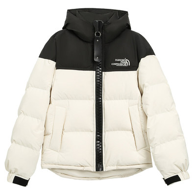 TurnSignal黑白拼色羽绒服女