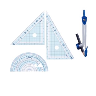 藤井直尺小学生专用 日本原产Raymay三角板量角器数学便携几套装z