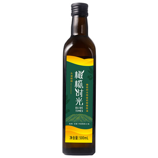 橄榄时光头道特级初榨橄榄油500ml煎炸牛排炒菜家用食用油鲜榨