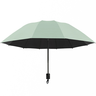 手动雨伞男女三折叠晴雨两用折叠防晒防紫外线遮太阳学生加大黑胶