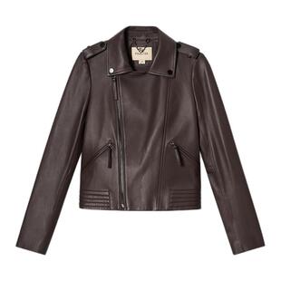 诗篇专选美式复古时尚机车夹克皮衣短外套2025秋款