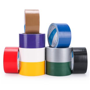 彩色布基胶带单面强力地板diy装饰黑色大力高粘度加宽灰色蓝色白色绿色棕色警示贴墙防水红色婚庆地毯胶布